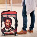 Nat Turner Black History Luggage Cover Retro Pop Art Swirl Sunburst Portrait Freedom