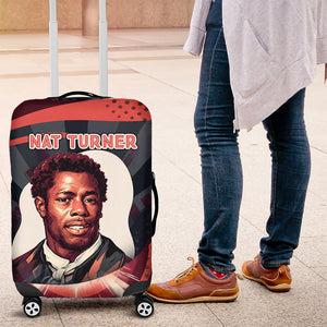 Nat Turner Black History Luggage Cover Retro Pop Art Swirl Sunburst Portrait Freedom