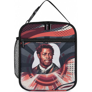 Nat Turner Black History Lunch Bag Retro Pop Art Swirl Sunburst Portrait Freedom