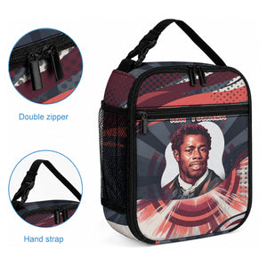 Nat Turner Black History Lunch Bag Retro Pop Art Swirl Sunburst Portrait Freedom