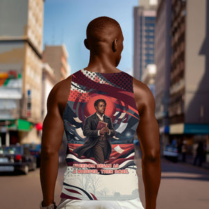 Nat Turner Black History Men Tank Top Retro Pop Art Swirl Sunburst Portrait Freedom