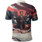 Nat Turner Black History Polo Shirt Retro Pop Art Swirl Sunburst Portrait Freedom