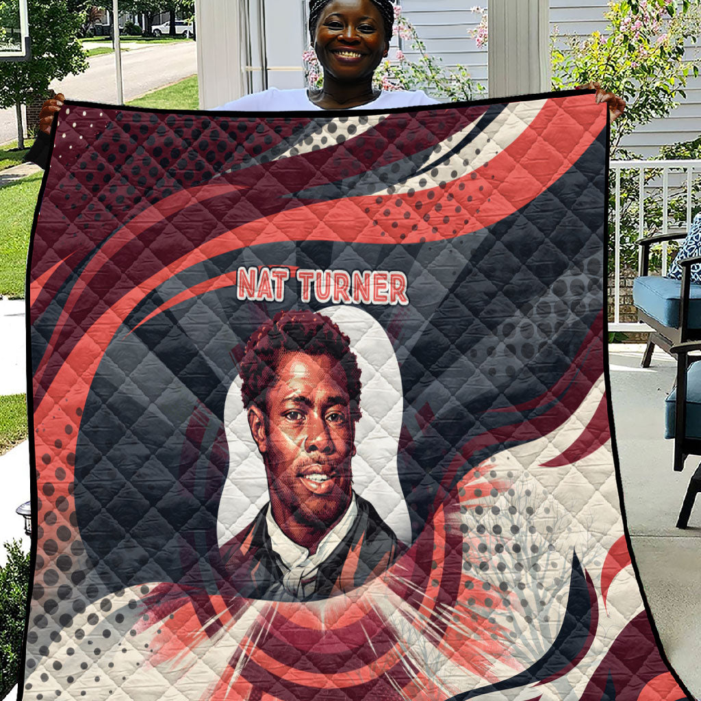 Nat Turner Black History Quilt Retro Pop Art Swirl Sunburst Portrait Freedom