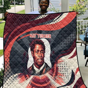 Nat Turner Black History Quilt Retro Pop Art Swirl Sunburst Portrait Freedom