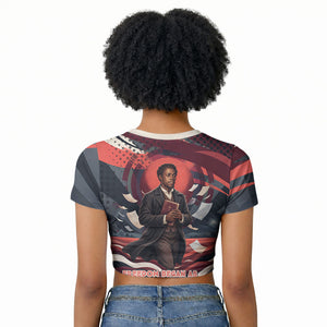 Nat Turner Black History Raglan Cropped T shirt Retro Pop Art Swirl Sunburst Portrait Freedom