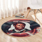 Nat Turner Black History Round Carpet Retro Pop Art Swirl Sunburst Portrait Freedom