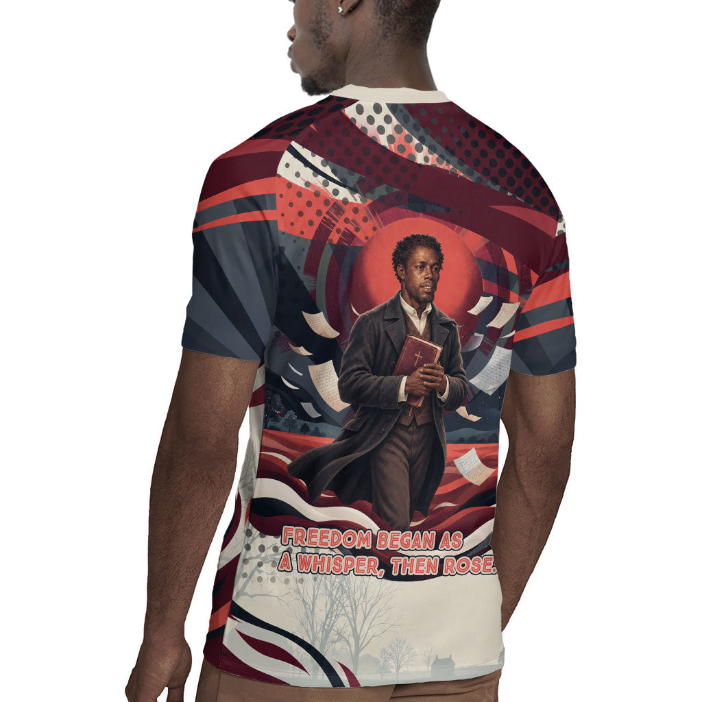 Nat Turner Black History Rugby Jersey Retro Pop Art Swirl Sunburst Portrait Freedom