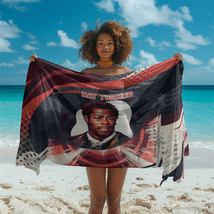 Nat Turner Black History Sarong Retro Pop Art Swirl Sunburst Portrait Freedom