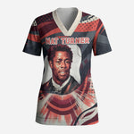 Nat Turner Black History Scrub Top Retro Pop Art Swirl Sunburst Portrait Freedom