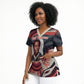 Nat Turner Black History Scrub Top Retro Pop Art Swirl Sunburst Portrait Freedom