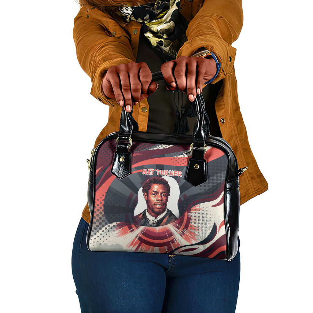 Nat Turner Black History Shoulder Handbag Retro Pop Art Swirl Sunburst Portrait Freedom