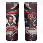 Nat Turner Black History Skinny Tumbler Retro Pop Art Swirl Sunburst Portrait Freedom