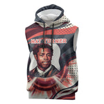 Nat Turner Black History Sleeveless Hoodie Retro Pop Art Swirl Sunburst Portrait Freedom