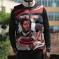 Nat Turner Black History Sleeveless Puffer Jacket Retro Pop Art Swirl Sunburst Portrait Freedom