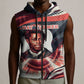 Nat Turner Black History Sleeveless Zip Hoodie Retro Pop Art Swirl Sunburst Portrait Freedom