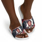 Nat Turner Black History Slide Sandals Retro Pop Art Swirl Sunburst Portrait Freedom