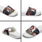 Nat Turner Black History Slide Sandals Retro Pop Art Swirl Sunburst Portrait Freedom