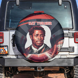 Nat Turner Black History Spare Tire Cover Retro Pop Art Swirl Sunburst Portrait Freedom