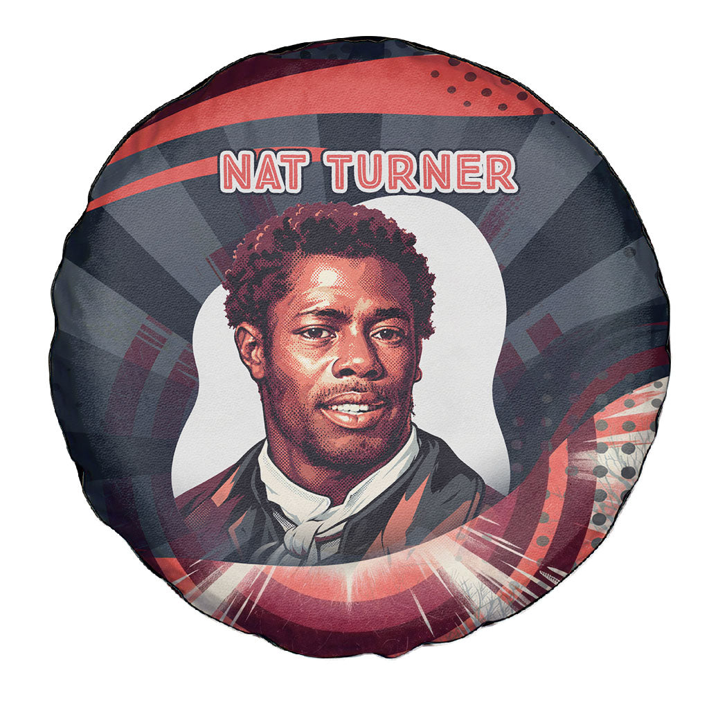 Nat Turner Black History Spare Tire Cover Retro Pop Art Swirl Sunburst Portrait Freedom