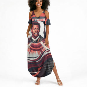 Nat Turner Black History Summer Maxi Dress Retro Pop Art Swirl Sunburst Portrait Freedom