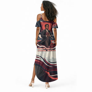 Nat Turner Black History Summer Maxi Dress Retro Pop Art Swirl Sunburst Portrait Freedom