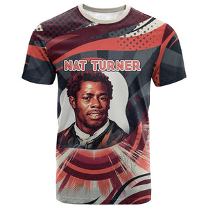 Nat Turner Black History T shirt Retro Pop Art Swirl Sunburst Portrait Freedom