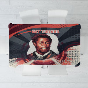 Nat Turner Black History Tablecloth Retro Pop Art Swirl Sunburst Portrait Freedom