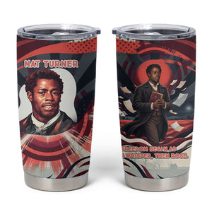Nat Turner Black History Tumbler Cup Retro Pop Art Swirl Sunburst Portrait Freedom
