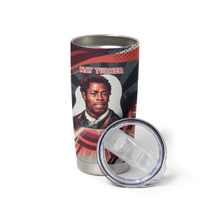 Nat Turner Black History Tumbler Cup Retro Pop Art Swirl Sunburst Portrait Freedom