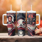 Nat Turner Black History Tumbler With Handle Retro Pop Art Swirl Sunburst Portrait Freedom