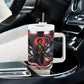Nat Turner Black History Tumbler With Handle Retro Pop Art Swirl Sunburst Portrait Freedom