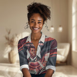 Nat Turner Black History Women Casual Shirt Retro Pop Art Swirl Sunburst Portrait Freedom