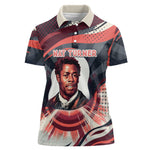 Nat Turner Black History Women Polo Shirt Retro Pop Art Swirl Sunburst Portrait Freedom