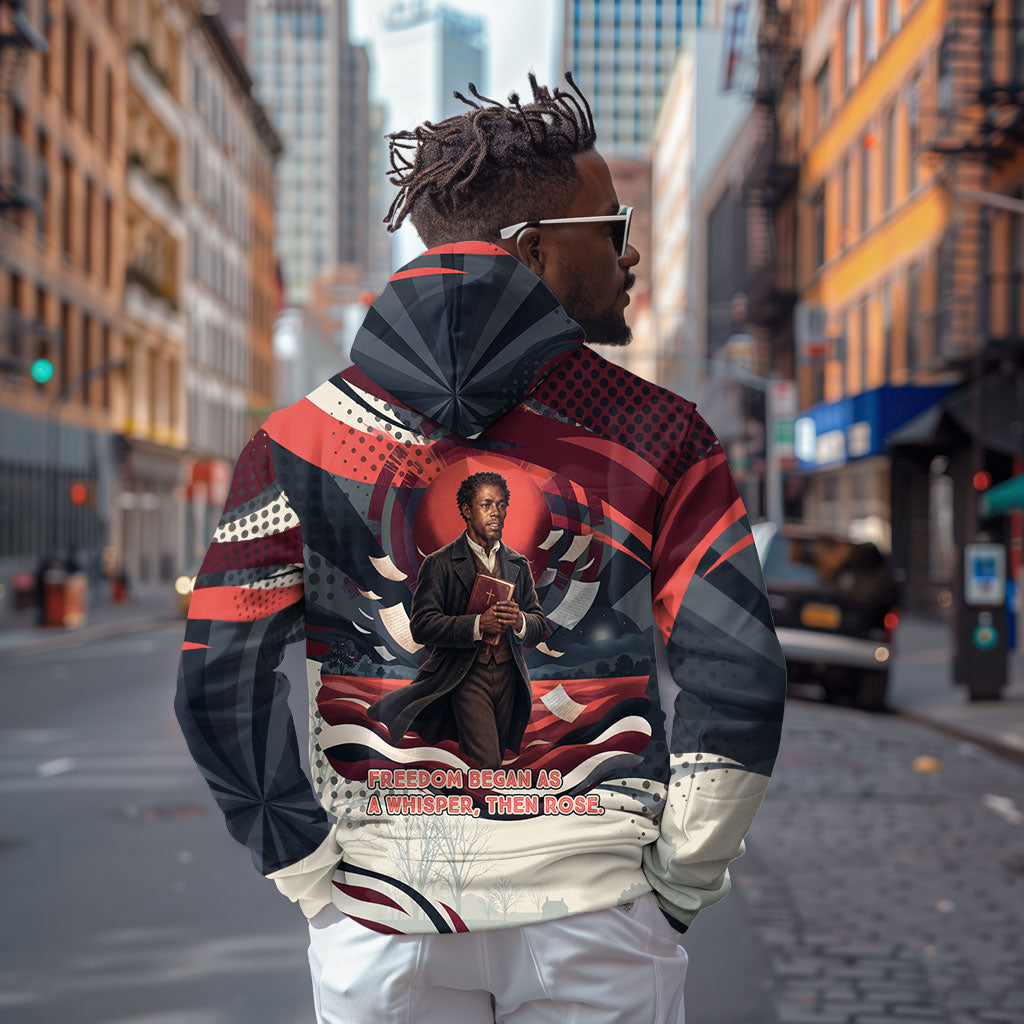 Nat Turner Black History Zip Hoodie Retro Pop Art Swirl Sunburst Portrait Freedom