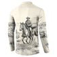 Bass Reeves Lawman Western Marshal Button Sweatshirt Vintage Charcoal Sketch Indomitable Black Cowboy Legend