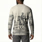 Bass Reeves Lawman Western Marshal Button Sweatshirt Vintage Charcoal Sketch Indomitable Black Cowboy Legend