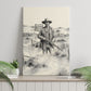 Bass Reeves Lawman Western Marshal Canvas Wall Art Vintage Charcoal Sketch Indomitable Black Cowboy Legend