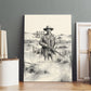 Bass Reeves Lawman Western Marshal Canvas Wall Art Vintage Charcoal Sketch Indomitable Black Cowboy Legend
