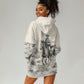 Bass Reeves Lawman Western Marshal Hoodie Dress Vintage Charcoal Sketch Indomitable Black Cowboy Legend