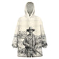 Bass Reeves Lawman Western Marshal Kid Wearable Blanket Hoodie Vintage Charcoal Sketch Indomitable Black Cowboy Legend