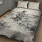 Bass Reeves Lawman Western Marshal Quilt Bed Set Vintage Charcoal Sketch Indomitable Black Cowboy Legend