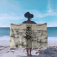 Bass Reeves Lawman Western Marshal Sarong Vintage Charcoal Sketch Indomitable Black Cowboy Legend