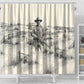 Bass Reeves Lawman Western Marshal Shower Curtain Vintage Charcoal Sketch Indomitable Black Cowboy Legend
