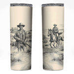 Bass Reeves Lawman Western Marshal Skinny Tumbler Vintage Charcoal Sketch Indomitable Black Cowboy Legend