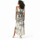 Bass Reeves Lawman Western Marshal Summer Maxi Dress Vintage Charcoal Sketch Indomitable Black Cowboy Legend