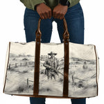Bass Reeves Lawman Western Marshal Travel Bag Vintage Charcoal Sketch Indomitable Black Cowboy Legend