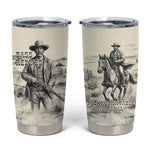 Bass Reeves Lawman Western Marshal Tumbler Cup Vintage Charcoal Sketch Indomitable Black Cowboy Legend