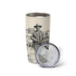 Bass Reeves Lawman Western Marshal Tumbler Cup Vintage Charcoal Sketch Indomitable Black Cowboy Legend