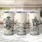 Bass Reeves Lawman Western Marshal Tumbler Cup Vintage Charcoal Sketch Indomitable Black Cowboy Legend