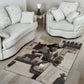 Bass Reeves Black Cowboy Lawman Area Rug Vintage Newspaper Collage Old West Legend Sketch